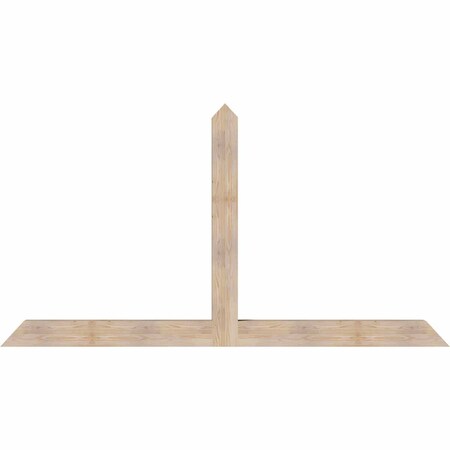 Ekena Millwork Portland Smooth Timber Gable Bracket, Douglas Fir, 96"W x 52"H x 5 1/2"D x 5 1/2"F, 13/12 Pitch GBW096X52X0606POR00SDF